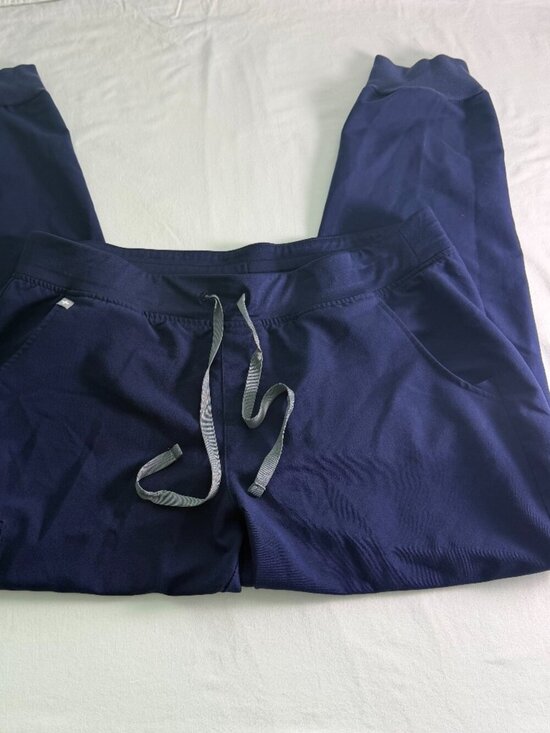 Figs Pants - FIGS Navy Blue Jogger Scrub Pants XL Technical Collection Drawstring